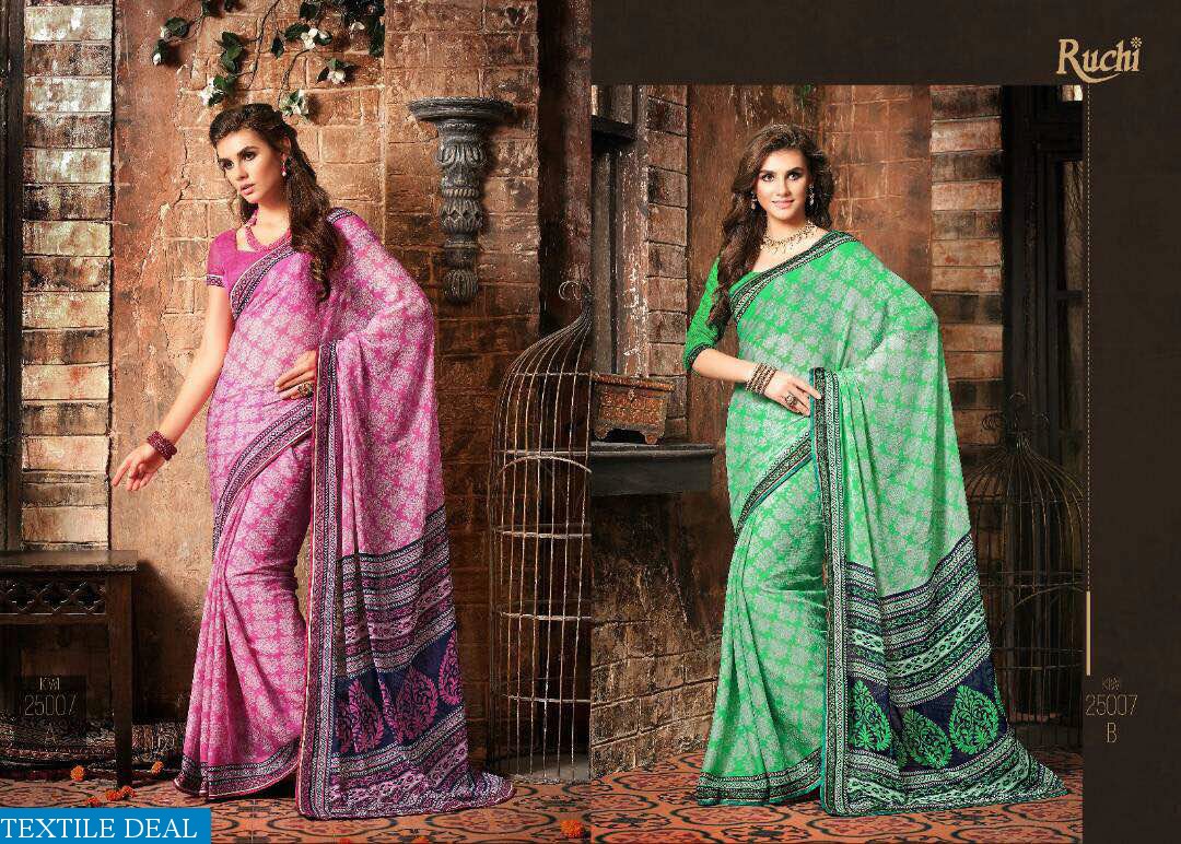 Ruchi chiffon mania vol-5 Wholesale chiffon Saree collection